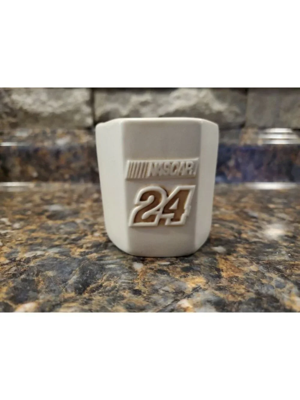 Jeff Gordon #24 Embossed Ceramic Shot Glass Candle Toothpick Holder NASCAR